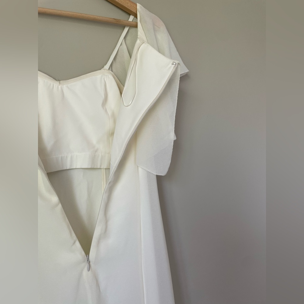 NWT Reformation Charee Dress Eggshell Ivory Off Shoulder Bridal | US 4 UK 8 - Picture 11 of 14